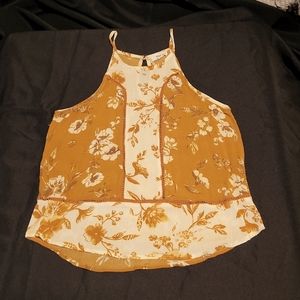 Eyeshadow, small, cream and dark golden/tan color